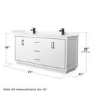 Icon 72" Free Standing Double Basin Vanity Set with Cabinet, Cultured Marble Vanity Top, and Framed Mirror - image 8