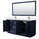 Icon 72" Free Standing Double Basin Vanity Set with Cabinet, Cultured Marble Vanity Top, and Framed Mirror - image 18