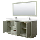 Icon 72" Free Standing Double Basin Vanity Set with Cabinet, Cultured Marble Vanity Top, and Framed Mirror - image 19