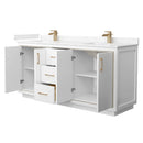 Icon 72" Free Standing Double Basin Vanity Set with Cabinet and Cultured Marble Vanity Top - image 12