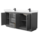 Icon 72" Free Standing Double Basin Vanity Set with Cabinet and Cultured Marble Vanity Top - image 16
