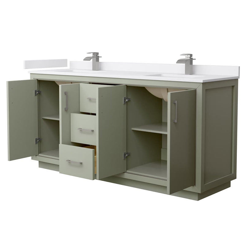 Icon 72" Free Standing Double Basin Vanity Set with Cabinet and Cultured Marble Vanity Top - image 21