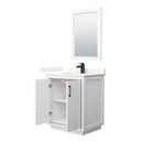 Icon 30" Free Standing Single Basin Vanity Set with Cabinet, Quartz Vanity Top, and Framed Mirror - image 17