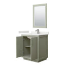 Icon 30" Free Standing Single Basin Vanity Set with Cabinet, Quartz Vanity Top, and Framed Mirror - image 18