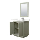 Icon 30" Free Standing Single Basin Vanity Set with Cabinet, Quartz Vanity Top, and Framed Mirror - image 19