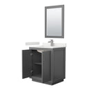 Icon 30" Free Standing Single Basin Vanity Set with Cabinet, Quartz Vanity Top, and Framed Mirror - image 20