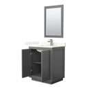 Icon 30" Free Standing Single Basin Vanity Set with Cabinet, Quartz Vanity Top, and Framed Mirror - image 21