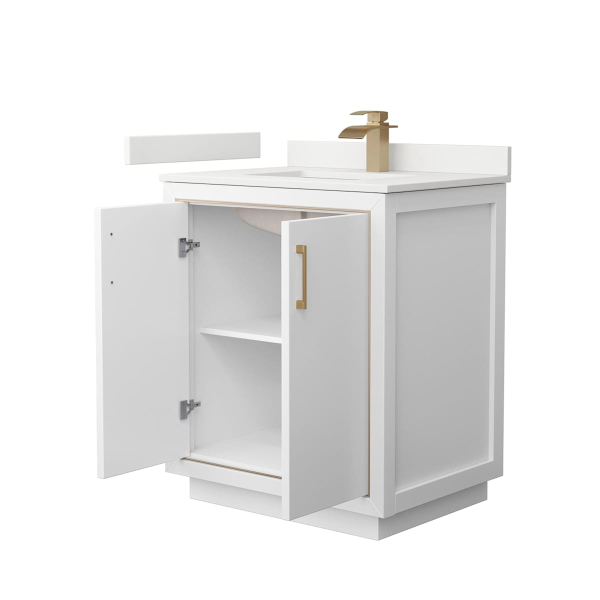 Icon 30" Free Standing Single Basin Vanity Set with Cabinet and Quartz Vanity Top