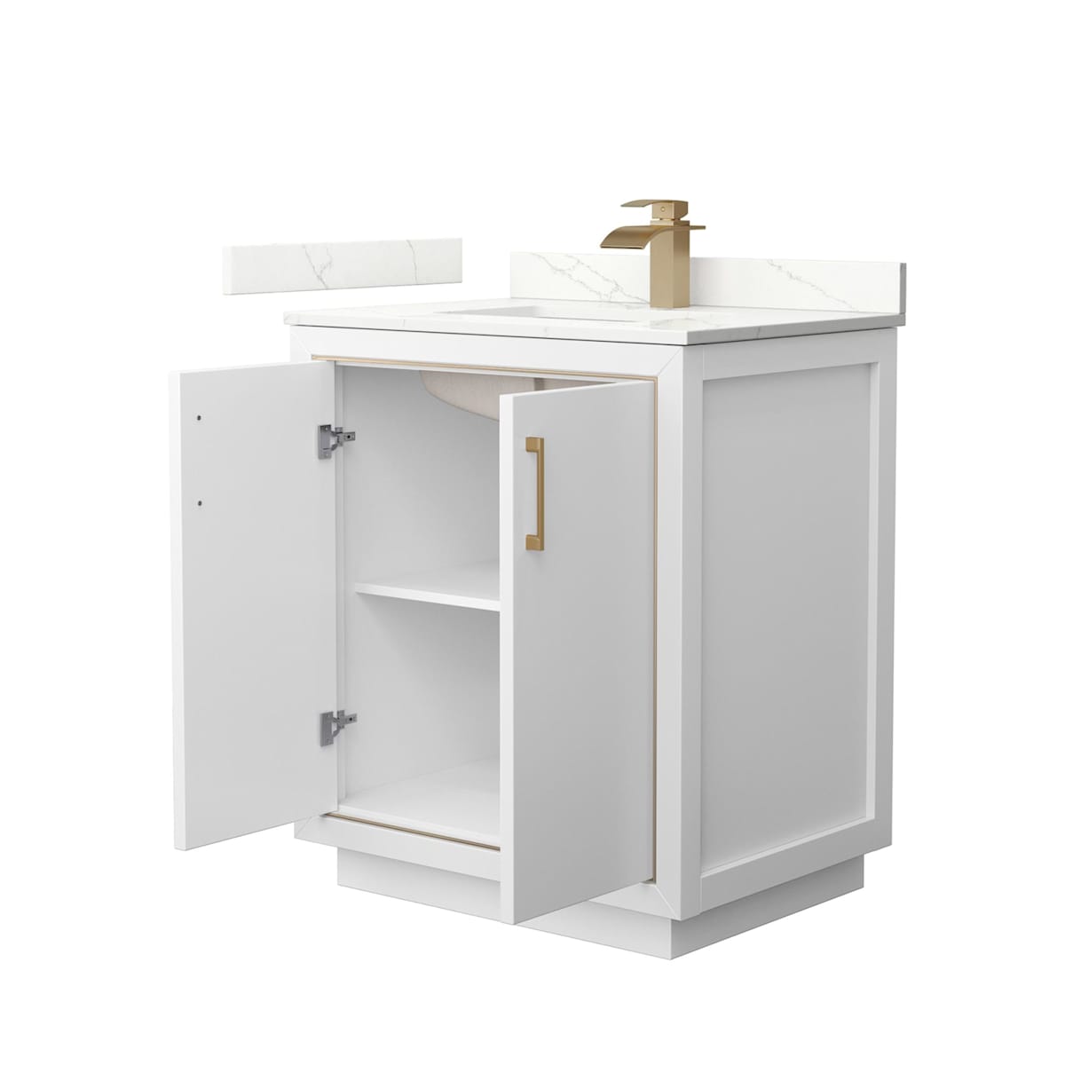 Icon 30" Free Standing Single Basin Vanity Set with Cabinet and Quartz Vanity Top