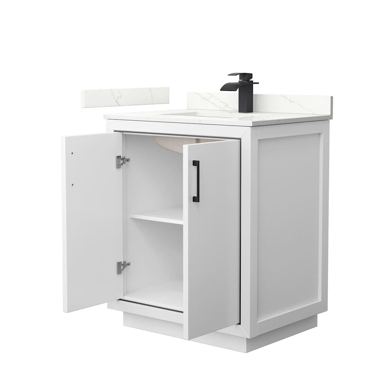 Icon 30" Free Standing Single Basin Vanity Set with Cabinet and Quartz Vanity Top - image 13