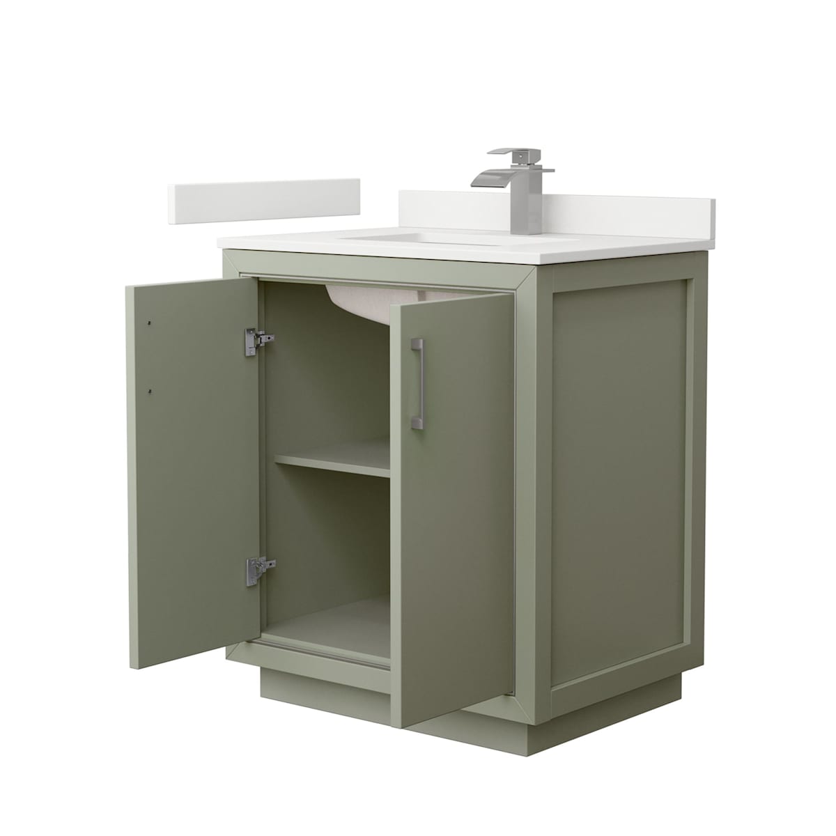 Icon 30" Free Standing Single Basin Vanity Set with Cabinet and Quartz Vanity Top - image 14