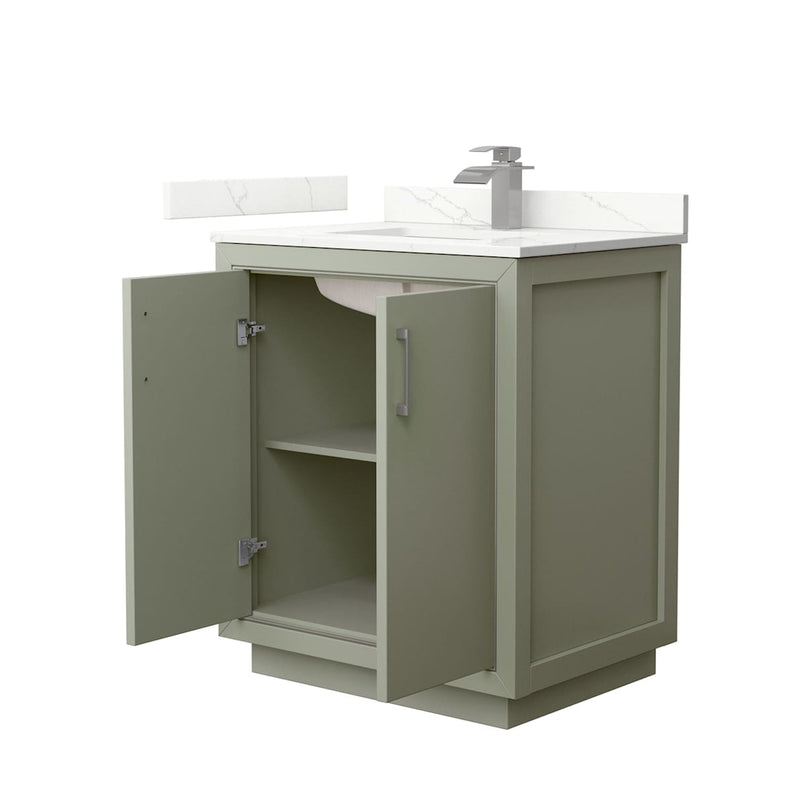 Icon 30" Free Standing Single Basin Vanity Set with Cabinet and Quartz Vanity Top - image 15
