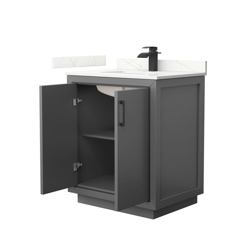 Icon 30" Free Standing Single Basin Vanity Set with Cabinet and Quartz Vanity Top - image 19