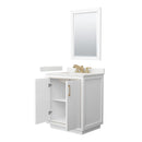 Icon 30" Free Standing Single Basin Vanity Set with Cabinet, Quartz Vanity Top, and Framed Mirror - image 14