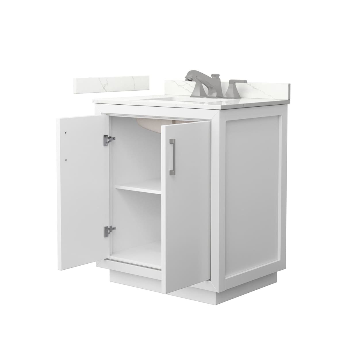 Icon 30" Free Standing Single Basin Vanity Set with Cabinet and Quartz Vanity Top