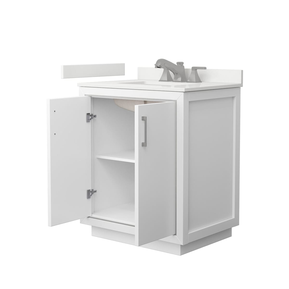 Icon 30" Free Standing Single Basin Vanity Set with Cabinet and Quartz Vanity Top