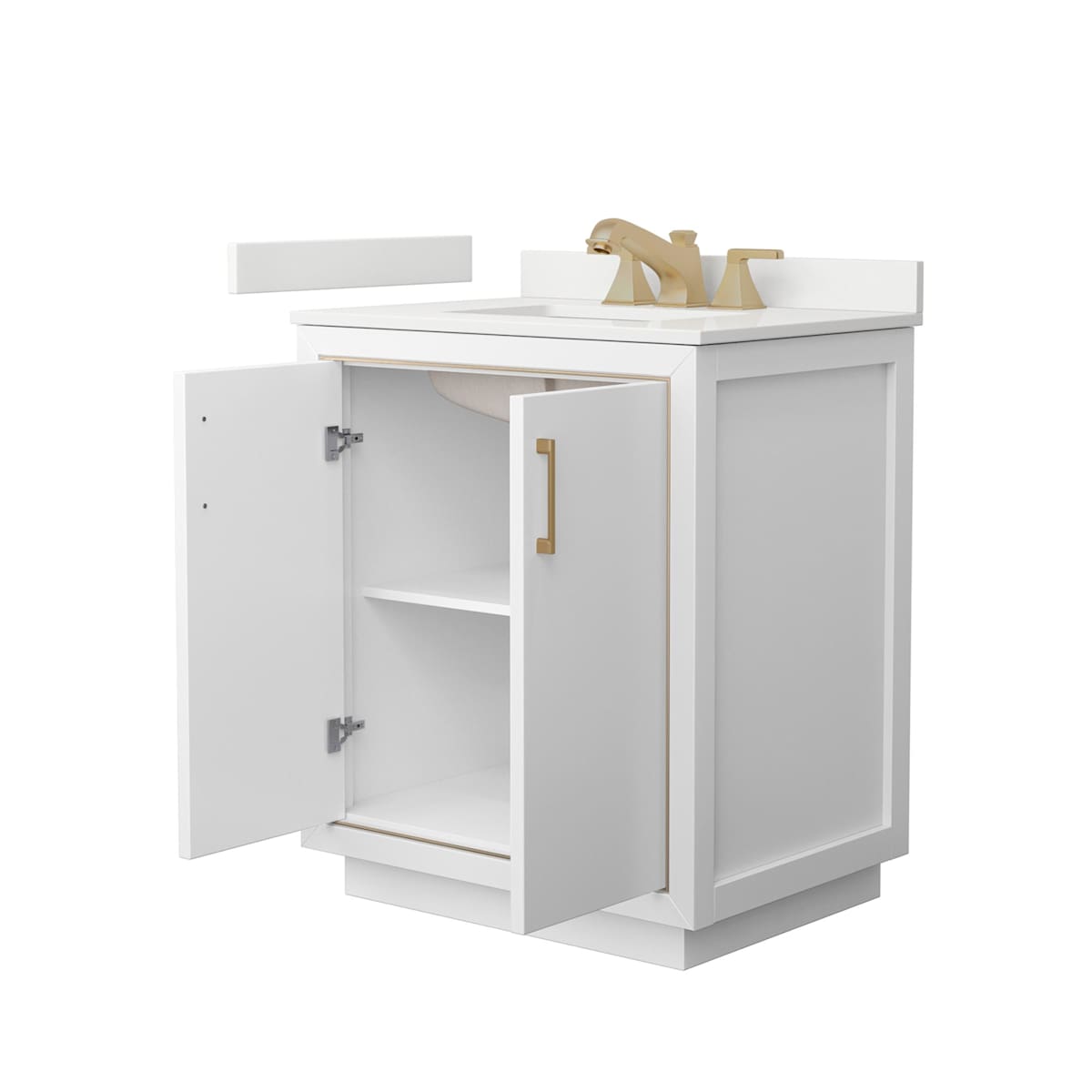 Icon 30" Free Standing Single Basin Vanity Set with Cabinet and Quartz Vanity Top