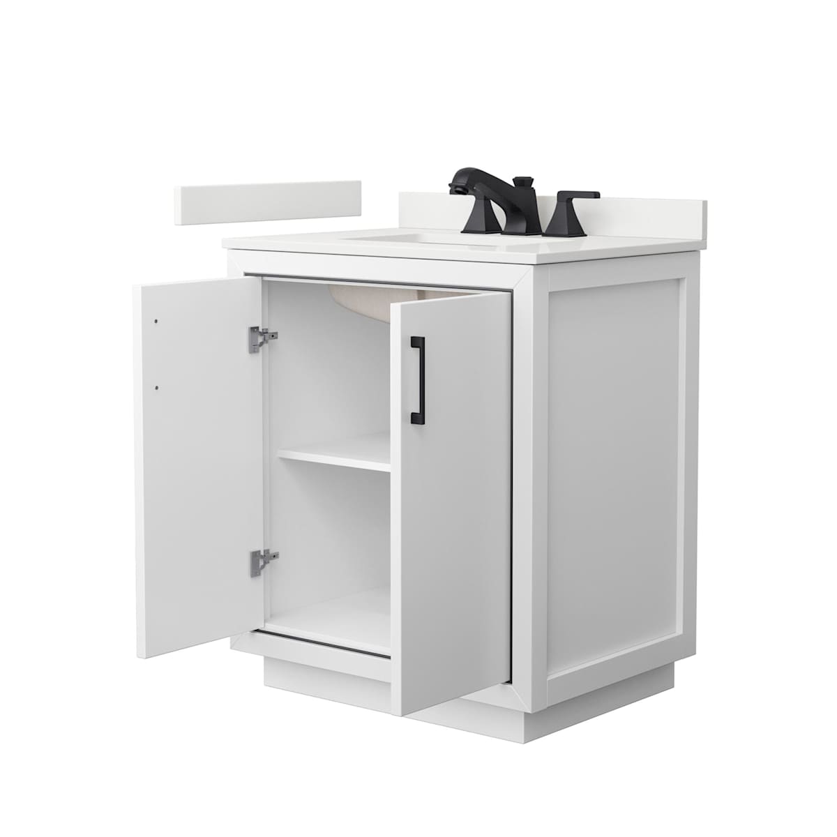 Icon 30" Free Standing Single Basin Vanity Set with Cabinet and Quartz Vanity Top