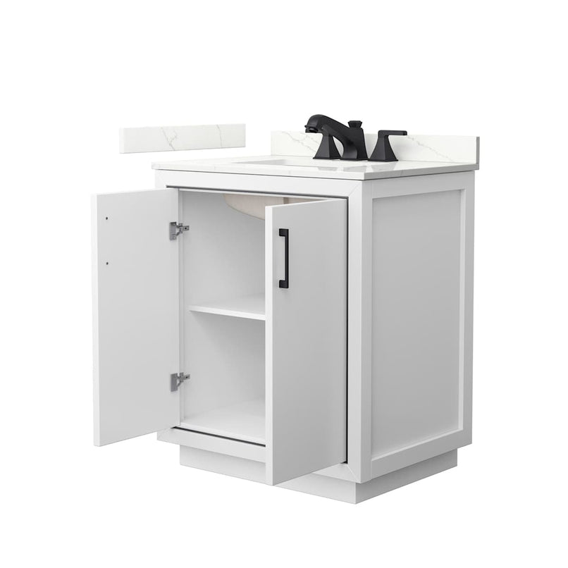 Icon 30" Free Standing Single Basin Vanity Set with Cabinet and Quartz Vanity Top - image 13