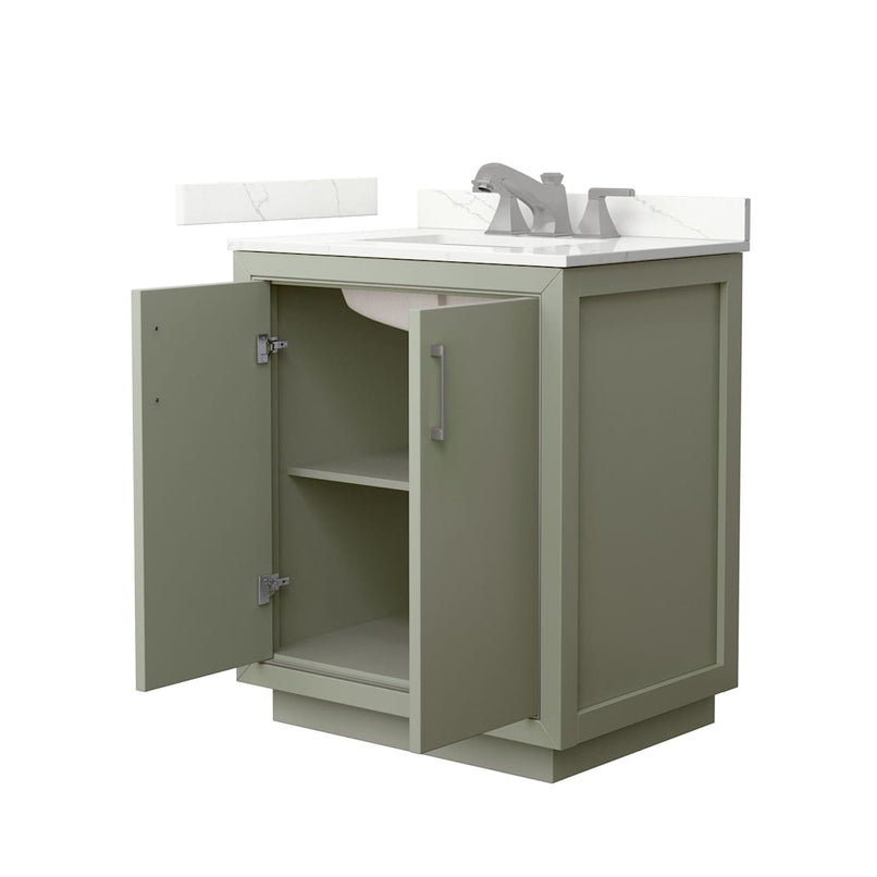 Icon 30" Free Standing Single Basin Vanity Set with Cabinet and Quartz Vanity Top - image 15