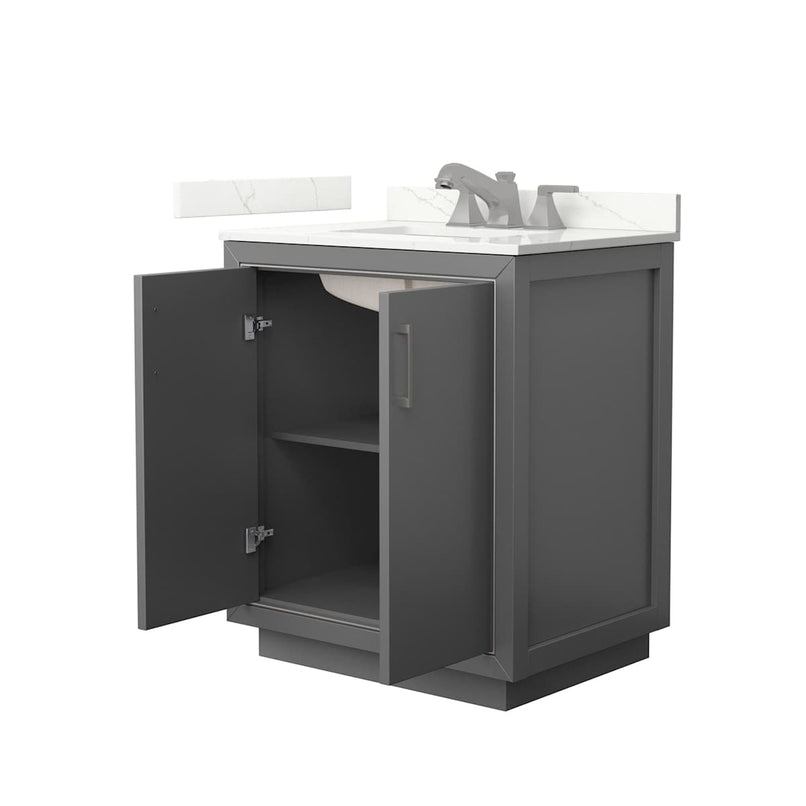 Icon 30" Free Standing Single Basin Vanity Set with Cabinet and Quartz Vanity Top - image 17
