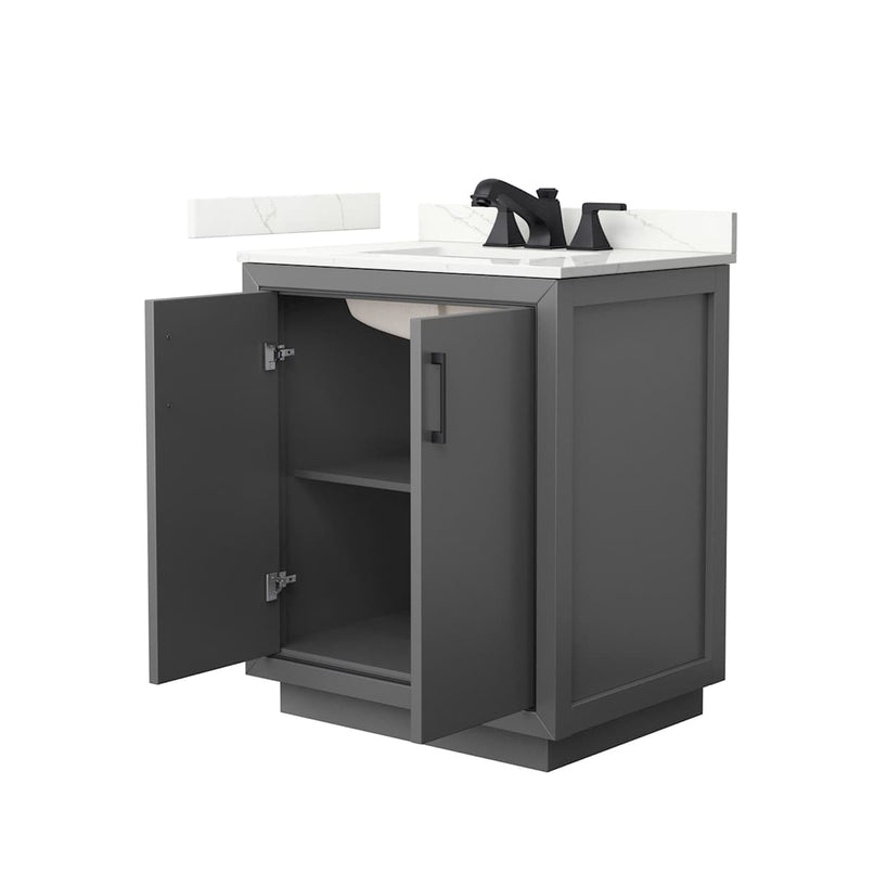 Icon 30" Free Standing Single Basin Vanity Set with Cabinet and Quartz Vanity Top - image 19