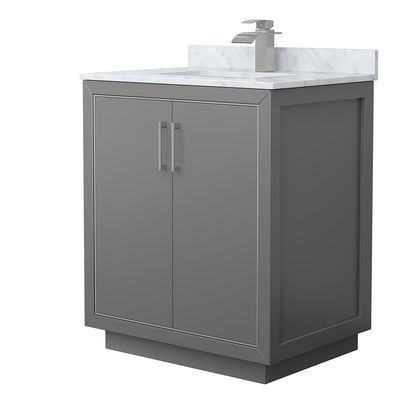 Icon 30" Free Standing Single Basin Vanity Set with Cabinet and Marble Vanity Top - image 1