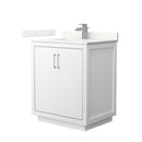 Icon 30" Free Standing Single Basin Vanity Set with Cabinet and Quartz Vanity Top - image 1