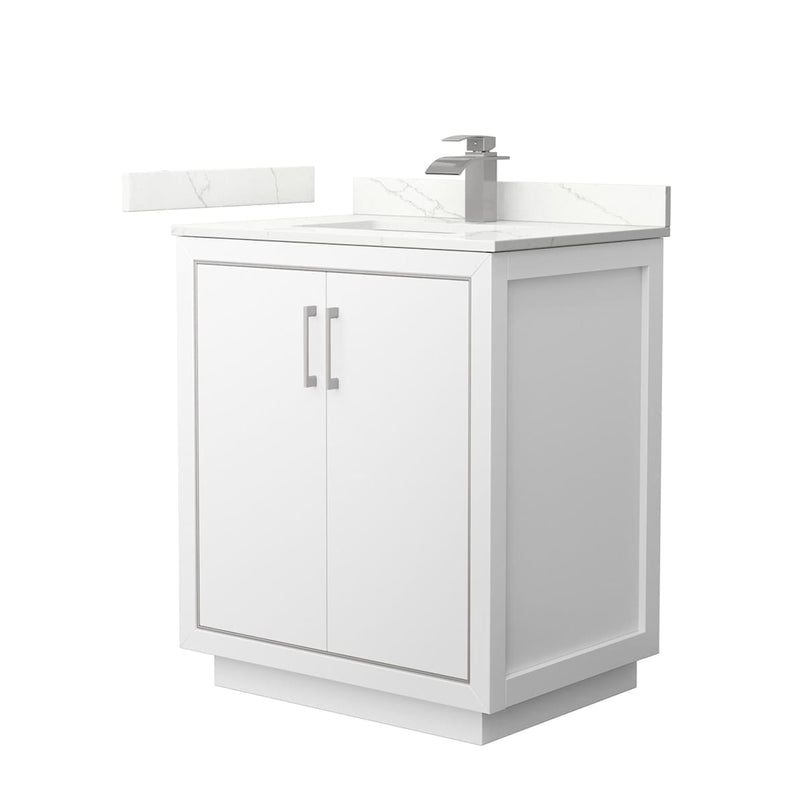 Icon 30" Free Standing Single Basin Vanity Set with Cabinet and Quartz Vanity Top - image 1