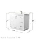 Icon 42" Free Standing Single Basin Vanity Set with Cabinet and Quartz Vanity Top - image 6