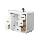 Icon 42" Free Standing Single Basin Vanity Set with Cabinet and Quartz Vanity Top - image 12