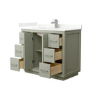 Icon 42" Free Standing Single Basin Vanity Set with Cabinet and Quartz Vanity Top - image 15