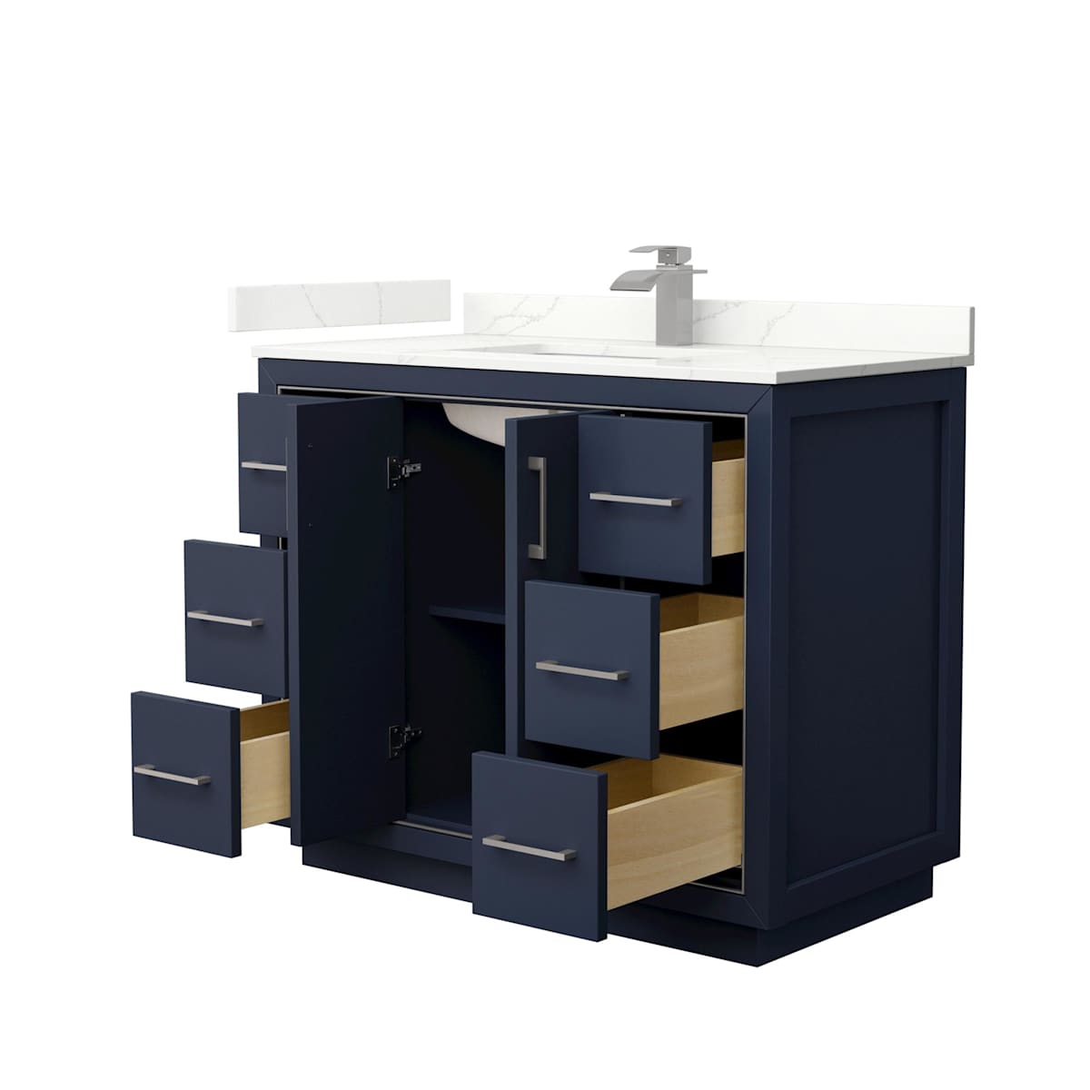 Icon 42" Free Standing Single Basin Vanity Set with Cabinet and Quartz Vanity Top - image 21