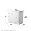 Icon 42" Free Standing Single Basin Vanity Set with Cabinet and Quartz Vanity Top - image 7