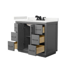 Icon 42" Free Standing Single Basin Vanity Set with Cabinet and Quartz Vanity Top - image 17