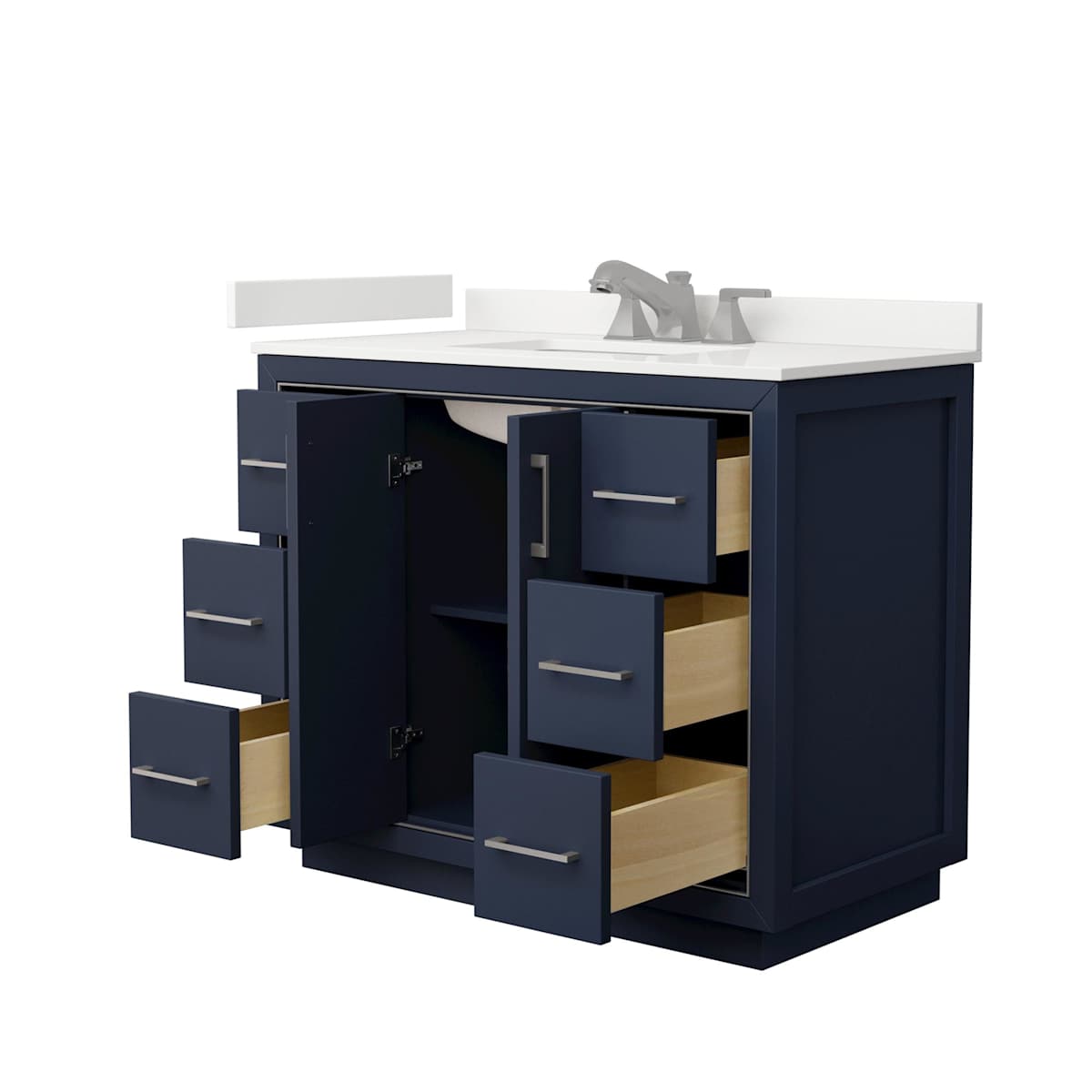 Icon 42" Free Standing Single Basin Vanity Set with Cabinet and Quartz Vanity Top - image 19