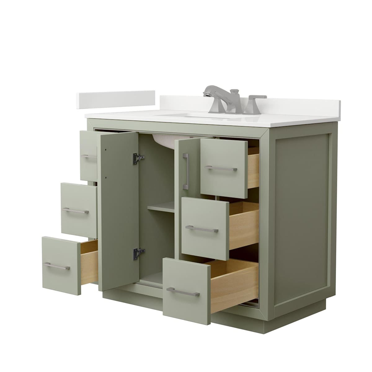 Icon 42" Free Standing Single Basin Vanity Set with Cabinet and Quartz Vanity Top - image 21