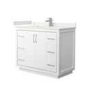 Icon 42" Free Standing Single Basin Vanity Set with Cabinet and Quartz Vanity Top - image 1