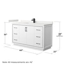 Icon 60" Free Standing Single Basin Vanity Set with Cabinet and Quartz Vanity Top - image 6