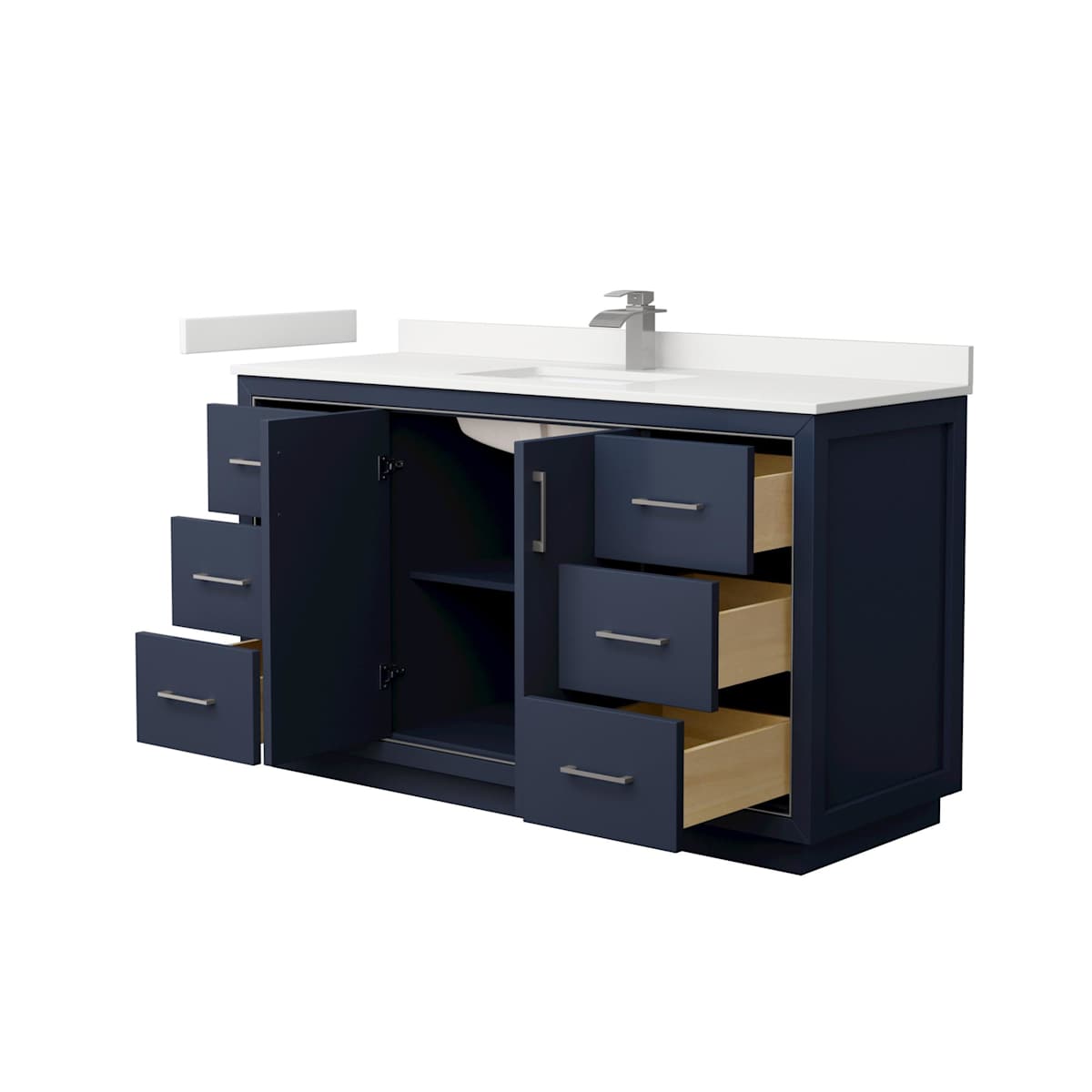 Icon 60" Free Standing Single Basin Vanity Set with Cabinet and Quartz Vanity Top - image 19