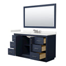 Icon 60" Free Standing Single Basin Vanity Set with Cabinet, Quartz Vanity Top, and Framed Mirror - image 18