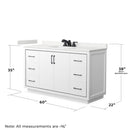 Icon 60" Free Standing Single Basin Vanity Set with Cabinet and Quartz Vanity Top - image 7