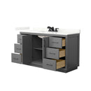 Icon 60" Free Standing Single Basin Vanity Set with Cabinet and Quartz Vanity Top - image 16