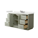 Icon 60" Free Standing Single Basin Vanity Set with Cabinet and Quartz Vanity Top - image 21