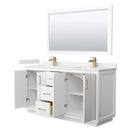 Icon 66" Free Standing Double Basin Vanity Set with Cabinet, Quartz Vanity Top, and Framed Mirror - image 17
