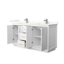 Icon 66" Free Standing Double Basin Vanity Set with Cabinet and Quartz Vanity Top - image 2