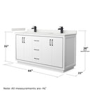 Icon 66" Free Standing Double Basin Vanity Set with Cabinet and Quartz Vanity Top - image 7