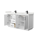 Icon 66" Free Standing Double Basin Vanity Set with Cabinet and Quartz Vanity Top - image 11