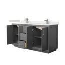 Icon 66" Free Standing Double Basin Vanity Set with Cabinet and Quartz Vanity Top - image 15