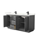 Icon 66" Free Standing Double Basin Vanity Set with Cabinet and Quartz Vanity Top - image 16